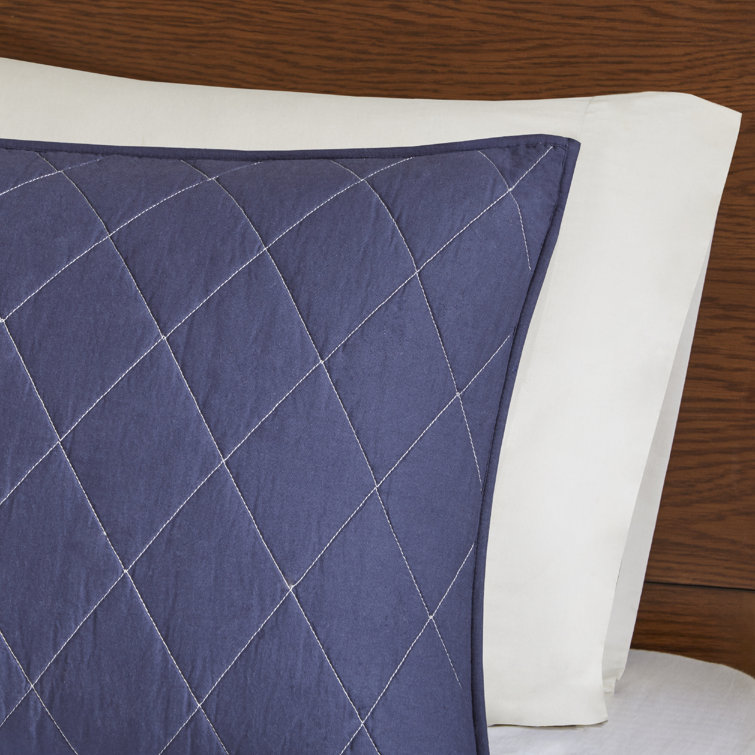 Navy blue hotsell quilted pillow shams